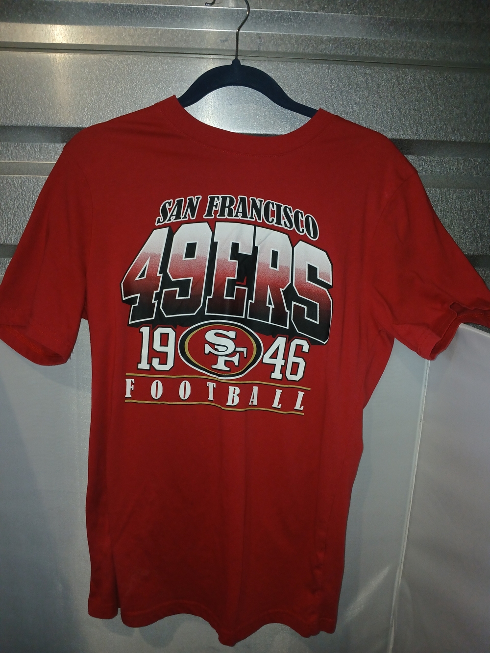 NFL San Francisco 49ers 1946 Football Graphic T-Shirt Red Size Small SF